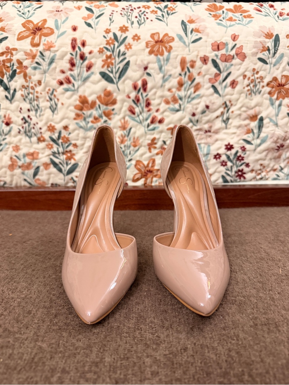 Jessica Simpson Pointed-Toe Pumps in Blush Nude